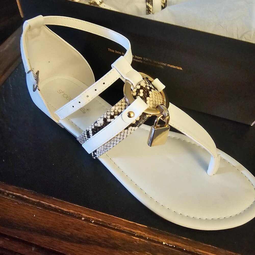 White strappy sandal